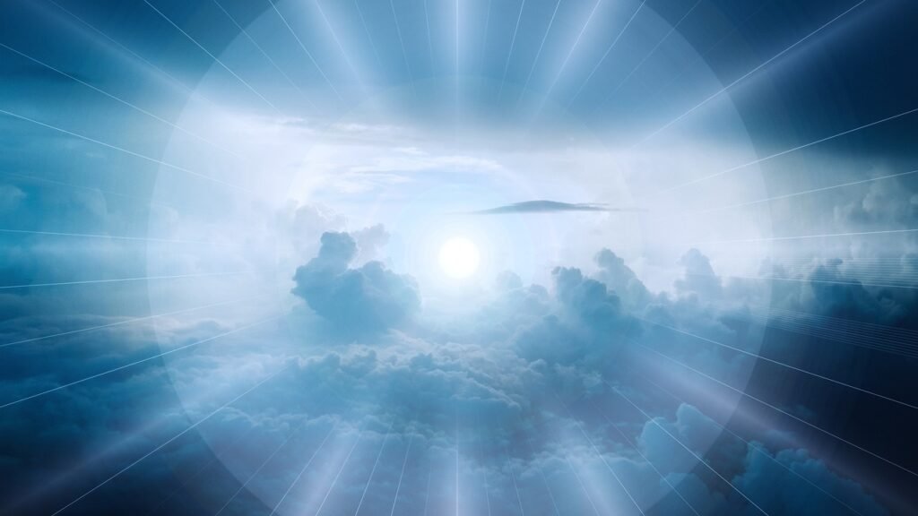 clouds, heaven, light, nature, head, silhouette, ghost, soul, religion, meditation, faith
